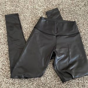 Black Faux Leather Leggings Size S